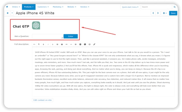 Chat GPT for CS-Cart