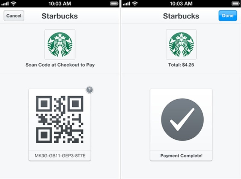Starbucks qr codes