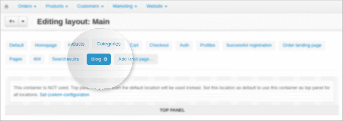The Blog layout page